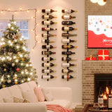 X-cosrack 24 Bottles Wall Mounted Wine Rack, Detachable Wall Hanging Bottle Holder, Use as One or Four, DIY Display, Storage Racks for Wine, for Restaurant, Bar, Cellar X-cosrack