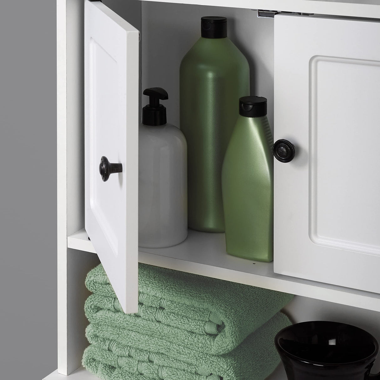 Zenna Home Bathroom Storage Wall Cabinet, Wooden Wall Mounted Storage Organizer, Ideal Medicine Cabinet or Over The Toilet Storage, White Zenna Home