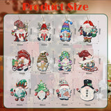 BJHSH 24Pcs Christmas Gnome Ornaments Unduplicates Wooden Hanging Ornaments,Gnome Wood Ornaments for Christmas Tree,Christmas Party Decorating Supplies Christmas Decoration BJHSH