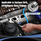 WORKPRO Grease Gun Coupler Set, Quick Release Grease Gun Coupler with Grease Gun Needle Tip and 12” Grease Gun Hose, 10000PSI Strong Lock onto Zerk Compatible with 1/8" NPT Fittings WORKPRO