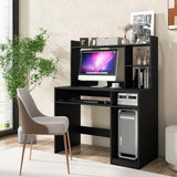 Tangkula Modern Computer Desk with Hutch, Charging Station & Storage Solutions for Home Office Tangkula