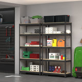 PrimeZone Storage Shelves 2 Packs 5 Tier Adjustable Garage Storage Shelving, Heavy Duty Metal Storage Utility Rack Shelf Unit for Warehouse Pantry Closet Kitchen, 35.5" x 15.75" x 71", Black PrimeZone