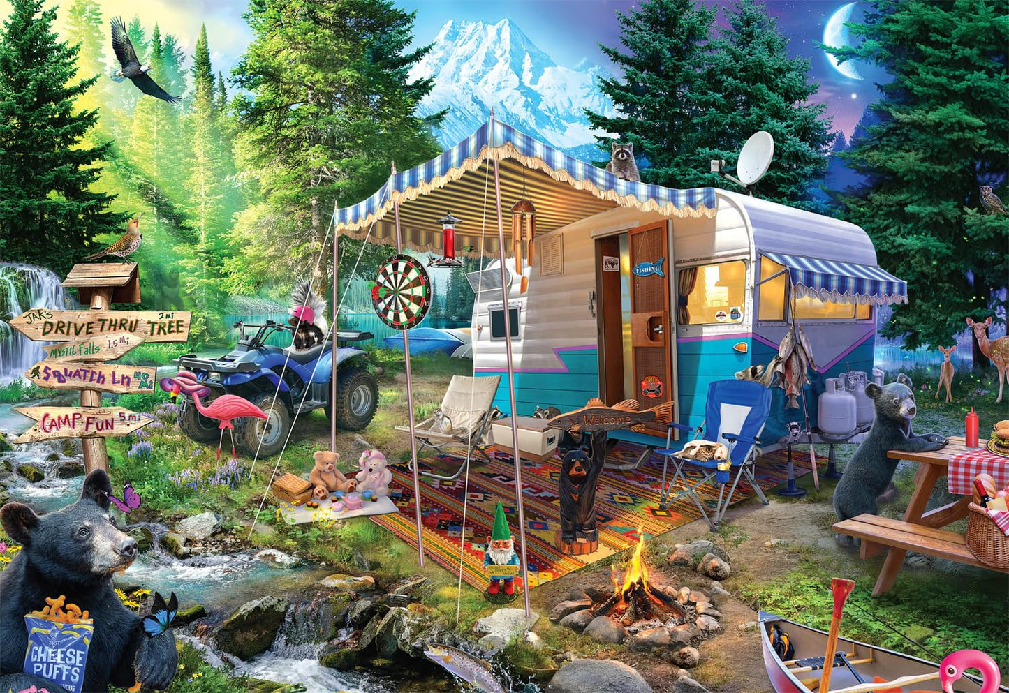 Buffalo Games - Mountain Retreat - 2000 Piece Jigsaw Puzzle for Adults Challenging Puzzle Perfect for Game Nights - Finished Size 38.50 x 26.50 - WoodArtSupply