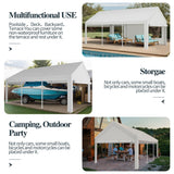 Shintenchi Carport 12' x 20' Heavy Duty Portable Garage, Car Port Canopy with Side-Opening Removable Door & Roll-Up Windows, Car Canopy for Truck,Car,Boat,Motorcycle,White Shintenchi