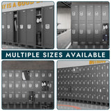BUTISOW Metal Lockers - 66" Height Steel Lockers for Employees with 5 Door Storage Locker with Card Slot for Employees Gym School Home Office Garage - Assembly Required BUTISOW