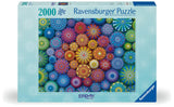 Ravensburger Radiating Rainbow Mandalas Puzzle - Engaging 2000 Piece Jigsaw | Unique Stone Artwork | Perfect Interlocking Fit | Ideal for Relaxation | FSC Certified Ravensburger