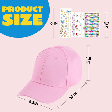 Klever Kits Decorate Your Own Baseball Cap with 7 Sheets Gems Stickers, Art & Crafts Kit for Kids, Fun Creative DIY Toys for Kids Girls Klever Kits