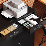 Greenvelly Metal Storage Cabinet with 2 Drawers,36" Black Metal Cabinets with Doors and Shelves, Garage Cabinet with Lock for Home Office, Garage, School, Apartment,Warehouse Greenvelly