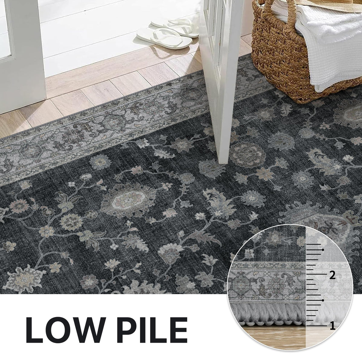 GENIMO Runner Rug for Hallways Machine Washable, 2x5 Non Slip Boho Vin ...