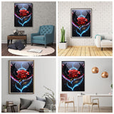 JFYHAB Angel Wings Rose Diamond Painting Kits for Adults, 5D Red Rose Diamond Art Painting by Numbers Kits, DIY Flower Diamond Dots Art Kits Full Round Drill Diamond Art Kits for Decor12x12 in JFYHAB