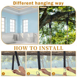 Hollowfly 2 Pcs Wood Swing Seat Carbonized Hanging Wood Tree Swing Adjustable Anticorrosive Waterproof Wooden Swing 440lbs Load for Adult Kids Indoor Outdoor Backyard Play, 24 x 6.3 x 1.42 Inch Hollowfly