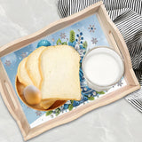 DIY Diamond Art Painting Wooden Tray Kit With Handle, Food Tray for Breakfast, Bar Dinner Table Decoration, Diamond Dots Gem Painting Art Set for Beginners-Snowman1 WoodArtSupply