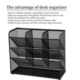 Marbrasse Mesh Desk Organizer, Multi-Functional Pen Holder, Desktop Stationary Organizer, Storage Rack for School Home Office Art Supplies (Mesh Pen Holder) Marbrasse