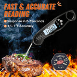 Digital Meat Thermometer, Waterproof Instant Read Food Thermometer for Cooking and Grilling, Kitchen Gadgets, Accessories with Backlight & Calibration for Candy, BBQ Grill, Liquids, Beef, Turkey… ImSaferell