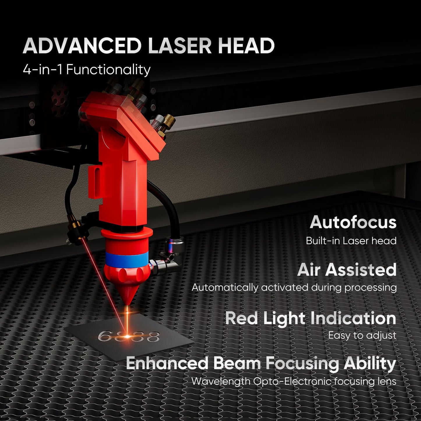 Monport 80W CO2 Laser Engraver＆Water Chiller with Lightburn,20"x28" Laser Engraving Cutting Machine with Autofocus 4 Way Pass Air Assist Bracket Commercial Laser Cutter for Wood Glass Acrylic - WoodArtSupply