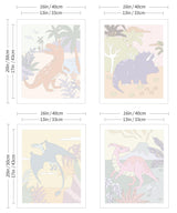 SUMGAR DIY Paint by Numbers Kit for Kids 4 Sets Cartoon Dinosaurs Paint by Numbers Christmas Gift for 8-12 Children Beginner 16x20 Inch Without Frame Acrylic Oil Painting Drawing Craft Work SUMGAR