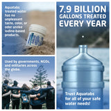 Aquatabs 397mg Water Purification Tablets (100 Pack). Water Filtration System for, Camping, Boating, Emergencies, Survival, RVs, and Marine-Use. Easy to Use Treatment and Disinfection. Aquatabs