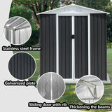 Outdoor Storage Shed 6 X 9 FT, Metal Storage Shed, Outdoor Tool Storage Shed with Door Lock, Waterproof, for Backyard, Garden Patio Lawn CuisinSmart