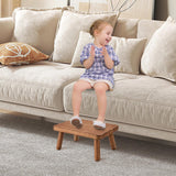 JUJIAFU Wooden Step Stool Anti-Slip Step Stools for Adults Heavy Duty Stepping Stool Kitchen Step Stool for Adults One Step Stool for Office, Bedroom, Garden, Bathroom (6.3" High) JUJIAFU