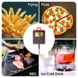 Timloon Waterproof Digital Candy Thermometer for Candy Making, Instant Read Cooking Thermometer with Pot Clip, Backlight LCD, 8" Long Probe, Temperature Alarm, ℃/℉ Switch for Kitchen, Outdoor BBQ Timloon