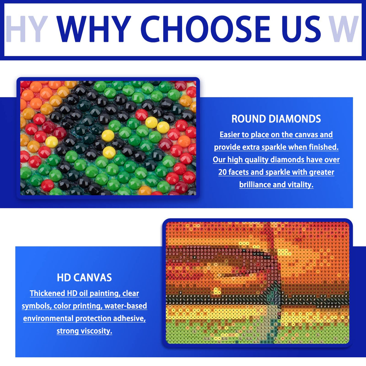 Focart 10 Pack Diamond Painting, Random Diamond Art Kits 5D Full Drill DIY Crafts for Home Wall Decor Gift Focart