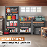 SFTORMAS Metal Garage Shelving Unit, Heavy Duty Adjustable Storage Rack, Steel Shelving, Industrial Shelves for Heavy Tools and Equipment, Ideal for Garage, Basement (5-Tier 63" Hx17 Wx14 D) SFTORMAS