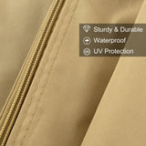 PLULON Gazebo Curtains Outdoor Waterproof, 10' x 10' Universal Replacement Privacy Curtains 4-Panels Curtain Side Wall with Zipper for Patio Yard Garden (Curtain Only) PLULON