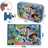 60 Piece Toy Story Puzzles in a Metal Box for Kids Ages 4-8 Jigsaw Puzzles for Girls and Boys Great Gift for Children (0683) DPLEFO
