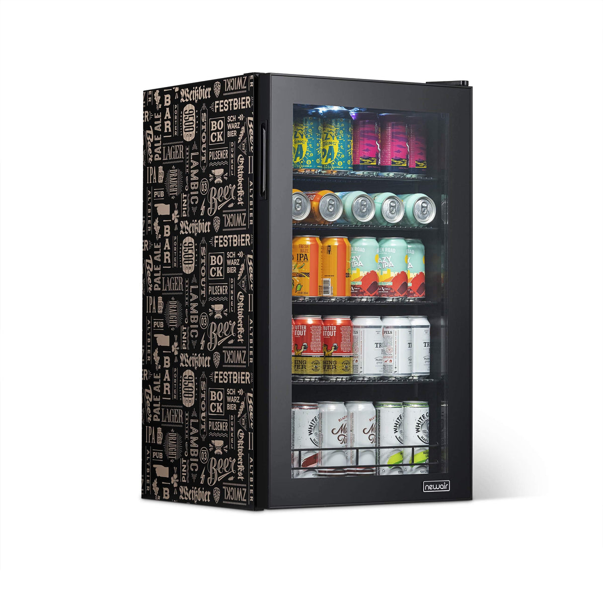 NewAir Beverage Refrigerator Cooler with 126 Can Capacity - Freestanding Mini Bar Beer Fridge for Bedroom, Dorm, Office - Small Refrigerator Cools to 37F Perfect For Beer, Soda, And Drinks NewAir