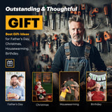 Spampur Power Tool Organizer Wall Mount with Charging Station,Garage Metal Cabinet 15 Min Quick Assembly & Max 150lb load with 6 Outlet Power Strip, 8 Slots Cordless Drill for Workshop/Shed/Tool Room Spampur