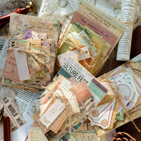 Wmhanler 460 Sheets Vintage Scrapbook Papers Journaling Scrapbooking Supplies Kit junk journal supplies Decorative Craft Paper for Planner, Bullet Journal Collage Card Embellishment Retro Crafts Wmhanler