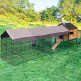 GUTINNEEN Chicken Coop Chicken Run for Yard with Cover 88“ Outdoor Metal Chicken Tractor Rabbit Pen Small Animal Cage Enclosure for Duck Bunny Hen GUTINNEEN
