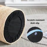 Wimarsbon Ottoman Poufs, 100% Natural Seagrass Pouffe, Hand Weave Round Footstool with Wood Frame, Sitting Braided Footrest, Home Boho Decorative Seat, Accent Chair for Living Room, Bedroom Wimarsbon