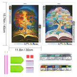 YOYA 2 Pack Tree of Life Diamond Art Painting Kits, 5D Tree of Life Diamond Painting Kits, Full Drill Diamond Dots Paintings for Home Wall Decor 12 x 16 Inch YOYA