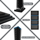 Rufokisa 40" W 3-Tier Garage Shelving Heavy Duty, 1500LBS Loads Garage Storage Shelves, Metal Shelving Units and Storage Racks, Industrial Utility Shelf Heavy Duty,40" Wx16 Dx36 H, Black Rufokisa