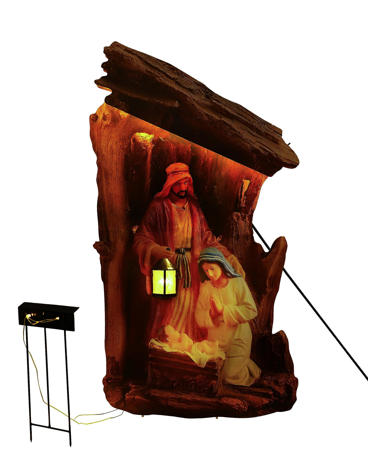 Three Kings Gifts Christmas Outdoor Nativity Scene - 55" Life-Like Scene of The Holy Family Nativity Scene Outdoor bathed in Soft Amber Light - Sturdy & Durable Yard Nativity Scene for Winter THREE KINGS GIFTS THE ORIGINAL GIFTS OF CHRISTMAS