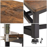 IBUYKE One Step Wooden Step Stools for Adults Kids, Heavy Duty Bedside Step Stool with 500 Lbs Capacity, Non-Slip Stepping Foot Stool for Bedroom Livingroom Bathroom Kitchen, Rustic Brown TBD001H IBUYKE