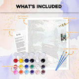 Paint by Number Adult Lotus Lake,Canvas Paint by Numbers for Adults,Painting by Numbers,DIY Oil Painting Kit Perfect for Gifts and Home Wall Decor 16x20inch PHANTASYART