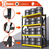 SXJJAR 5000LBS Garage Shelving Heavy Duty, 59” W Storage Shelves, 4-Tier Adjustable Metal Storage Shelves, Steel Industrial Shelving Unit, Metal Shelving for Garage, Basement, Warehouse (59x20x79in) SXJJAR