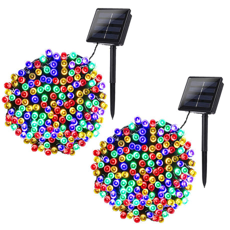 Joomer Solar Christmas Lights, 2 Pack Total 144 FT 400 LED 8 Modes Waterproof Solar Christmas Lights Outdoor for Christmas Decorations (Multicolor) Joomer