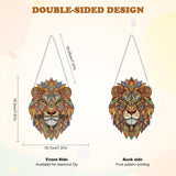 HEIBAGO Lion Hanging Diamond Art Kits for Adults, Special Shaped Crystal Diamond Painting Ornament Kit, DIY Double-Sided Pattern Window Pendant Gem Art Kit for Home Wall Decor 8.3x8.3inch HEIBAGO