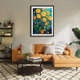 QUITEDEW Paint by Numbers Kit for Adults Flowers,Sunflower Adult Paint by Numbers on Canvas,DlY Oil Painting for Home Wall Decoration 16x20 Inch QUITEDEW