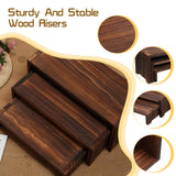 Infankey 3 Tier Cupcake Stand & Wood Display Risers,for Food Desserts Stand Perfume Organizer Funko POP Collections, Display Stand for Organizer and Decoration Infankey