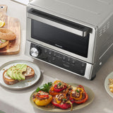 Panasonic FlashXpress Toaster Oven with Double Infrared Heating, 6 Auto Cook Options and Dial Temperature Control, 4-Slice Small Toaster Oven, 1300 Watts, PFAS-free - NB-G200P (Stainless Steel) Panasonic