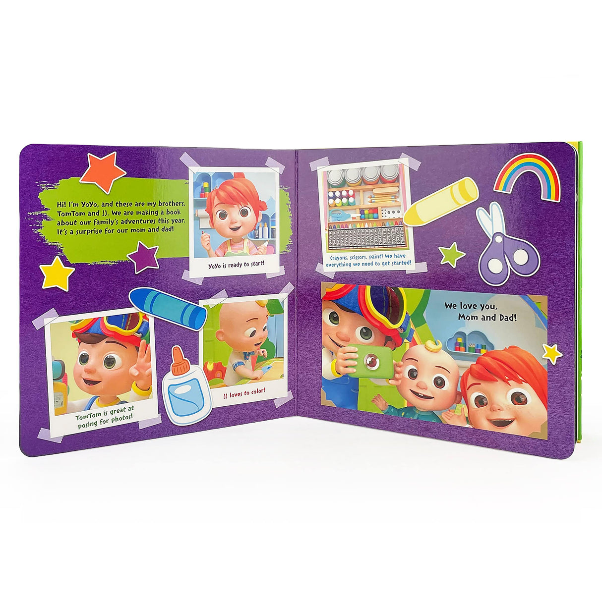 CoComelon Board Book and 12 Large Piece Jigsaw Puzzle for Preschoolers and Toddlers Ages 2+ ; JJ's Family Adventures: (Read, Play & Learn) Cottage Door Press