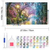 JOOZ Large Diamond Painting Kits for Adults DIY 5D City Street Scene Diamond Art Kits for Adults Full Drill Diamond Painting Flowers Gem Painting Kits for Gift Home Wall Decor 27.5x15.7 Inch JOOZ
