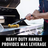 Grillaholics Essentials Brass Grill Brush - Softer Brass Bristle Wire Grill Brush for Safely Cleaning Porcelain and Ceramic Grates - Lifetime Manufacturer's Warranty Grillaholics