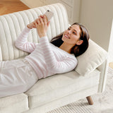 ONBRILL 64.5" Loveseat Sofa, Chenille Loveseat Couch for Living Room, 23.2" Deep Seat Love Seat with Padded Arms, Comfy Modern Small Couches for Bedroom, Small Spaces, Dorms, Office, Beige ONBRILL