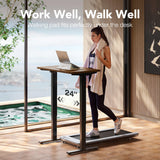 HUANUO 32" Small Electric Standing Desk Adjustable Height, 4 Memory Height Settings, Sit Stand Up Desk for Home Office & Computer Workstation, Black Walnut HUANUO