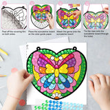 BANBBUR 4 Pcs Window Art Kits for Kids,Gem Arts for Kids Ages 8-12 4-8,Suncatcher Kits for Kids,Diamond Art and Crafts for Girls Boys Birthdays Christmas Gift BANBBUR